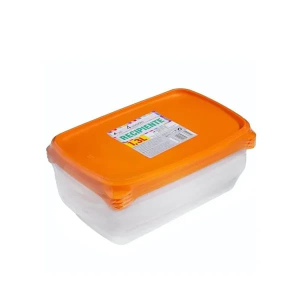 Recipiente de Plástico Rectangular 1 3L Bosque Verde