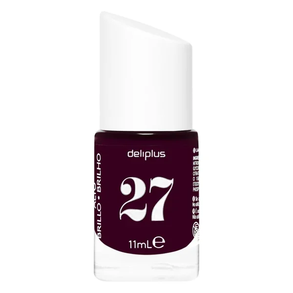 Laca de uñas alto brillo Deliplus 27 burdeos