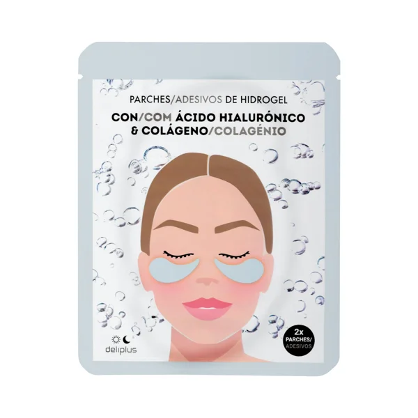 Parches para ojos de hidrogel Deliplus con ácido hialurónico y colágeno