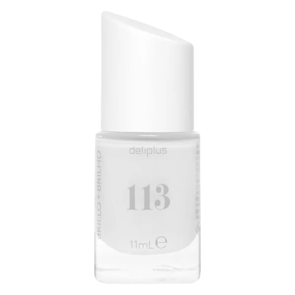 Laca de uñas alto brillo Deliplus 113 blanco