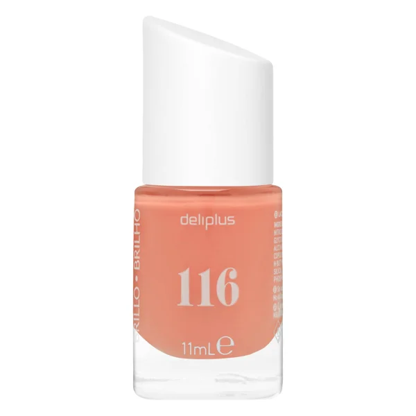 Laca de uñas alto brillo Deliplus 116 melocotón