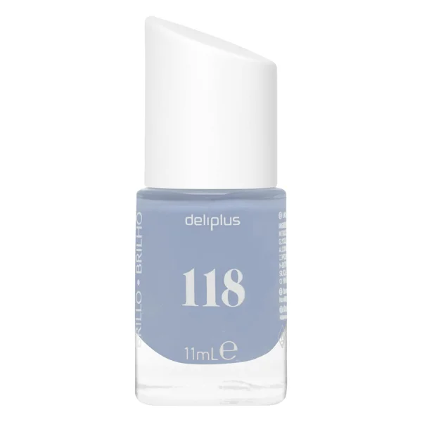 Laca de uñas alto brillo Deliplus 118 azul