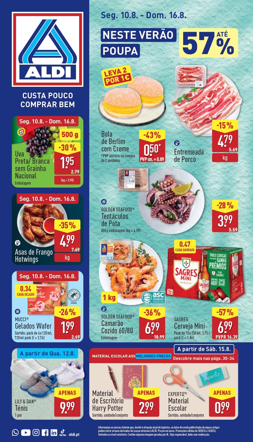Folheto Aldi · 10 de agosto de 2026 – 16 de agosto de 2026