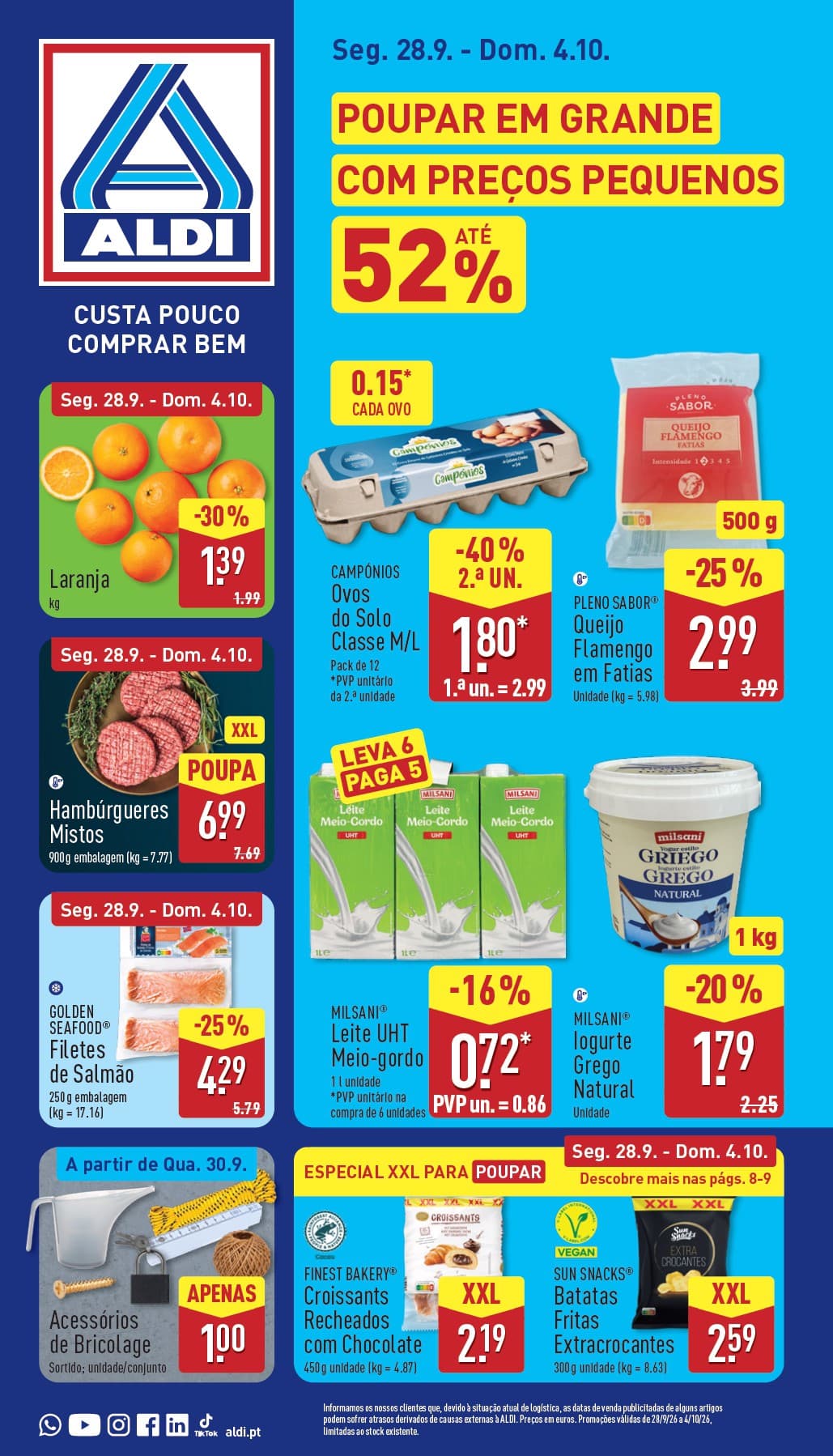 Folheto Aldi · 28 de setembro de 2026 – 4 de outubro de 2026