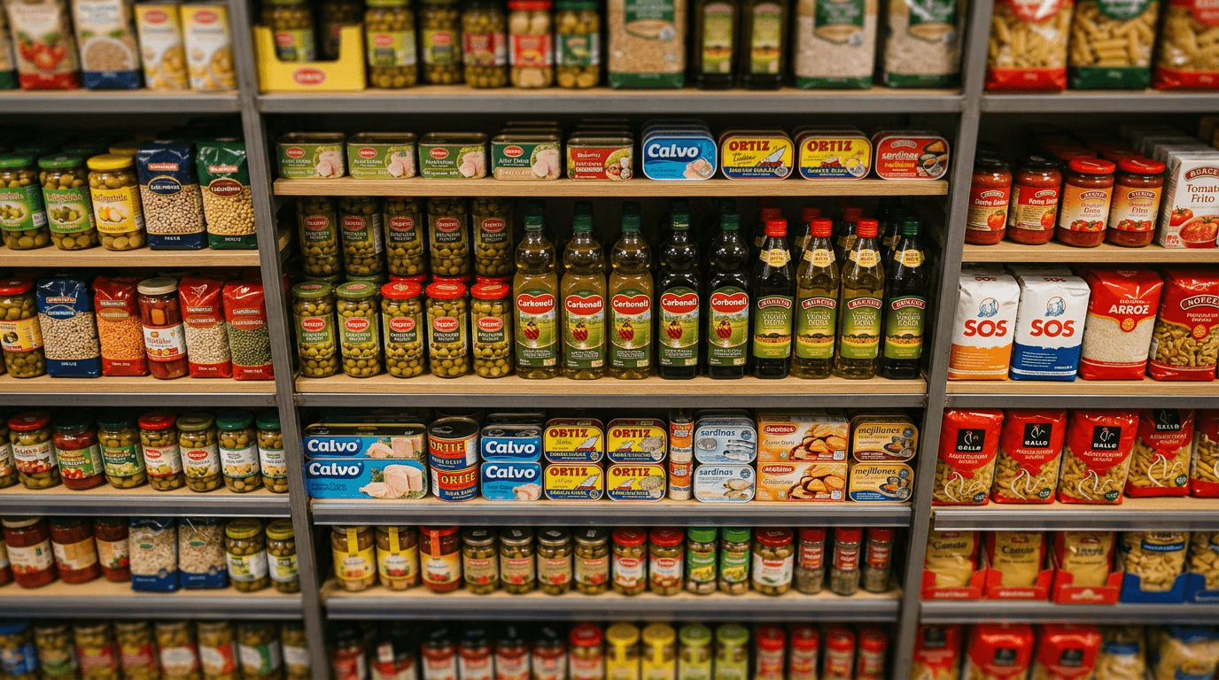 Comparativa visual entre estantería Mercadona y Carrefour con bebidas Mahou y Monster