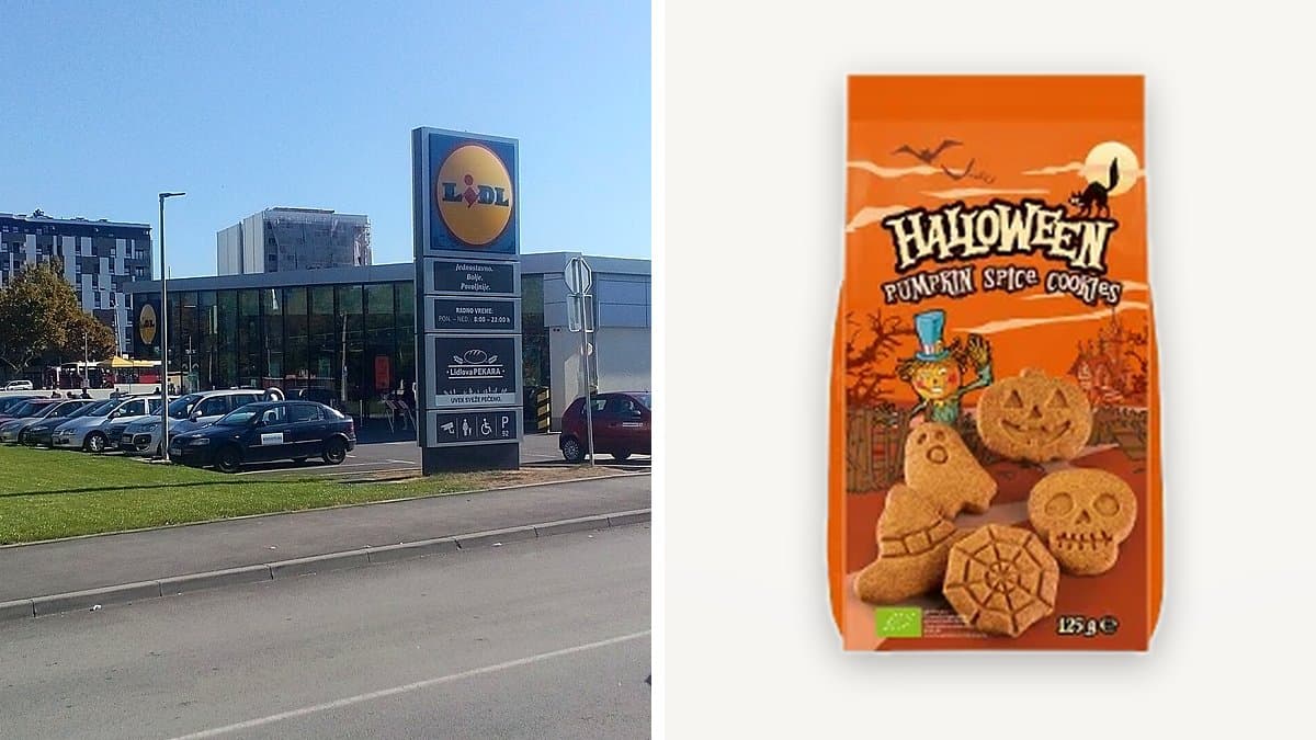Pack de galletas Pumpkin Spice de 125 gramos sobre una mesa de madera rústica con elementos de otoño alrededor