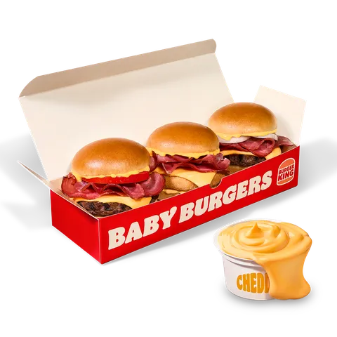 BABY BURGER BACON CHEDDAR + KING DIPPIN´ — Burger King