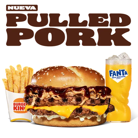 MENÚ PULLED PORK DOBLE CARNE — Burger King