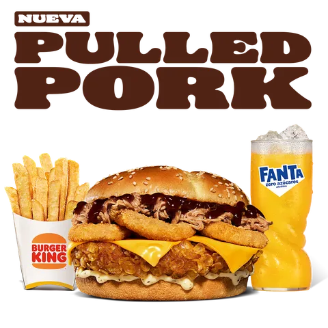 MENÚ PULLED PORK & ONION POLLO — Burger King