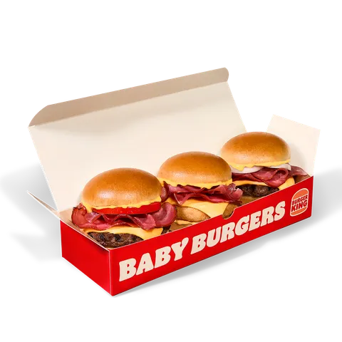 BABY BURGERS BACON CHEDDAR — Burger King