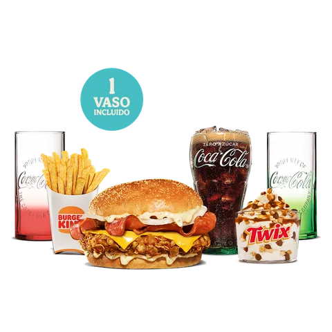 MENÚ PRINGLES SOUR CREAMY POLLO VERANO CON VASO — Burger King