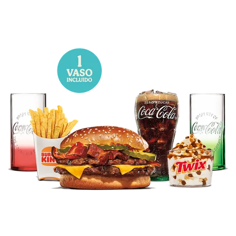 MENÚ DOBLE CHEESE BACON XXL VERANO CON VASO — Burger King