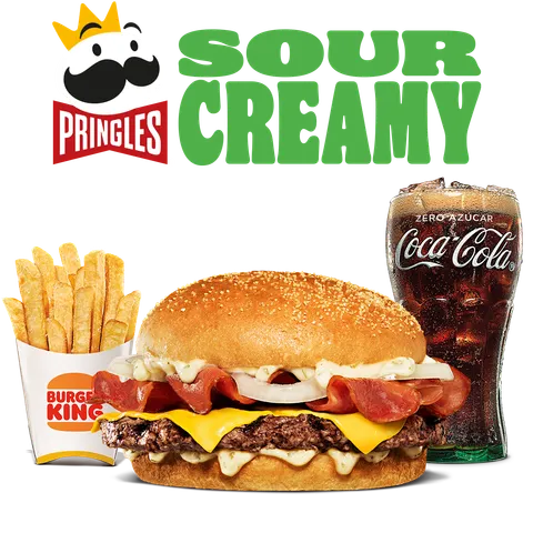 MENÚ PRINGLES SOUR CREAMY CARNE — Burger King