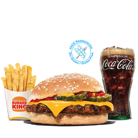 MENÚ CHEESEBURGER SIN GLUTEN GRANDE — Burger King