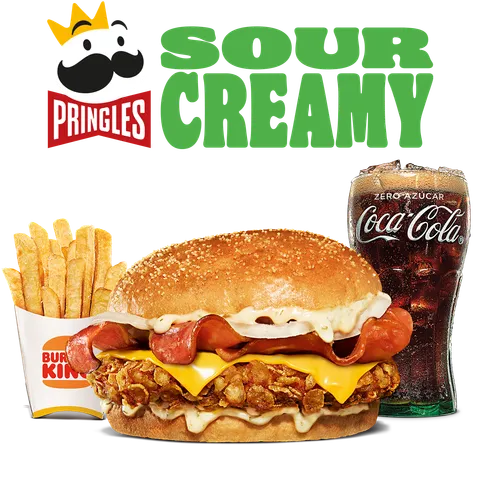 MENÚ PRINGLES SOUR CREAMY POLLO — Burger King