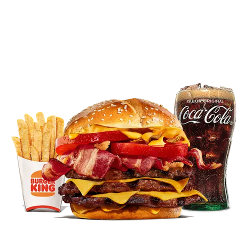 MENÚ DUO BACON CHEDDAR TRIPLE CARNE — Burger King