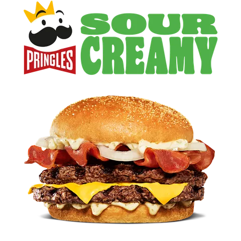 PRINGLES SOUR CREAMY DOBLE CARNE — Burger King