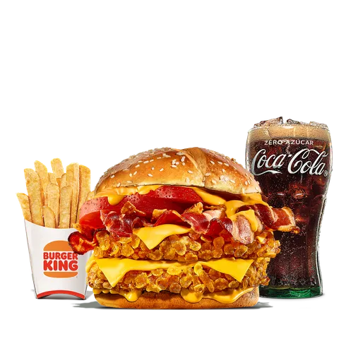 MENÚ DUO BACON CHEDDAR DOBLE POLLO — Burger King