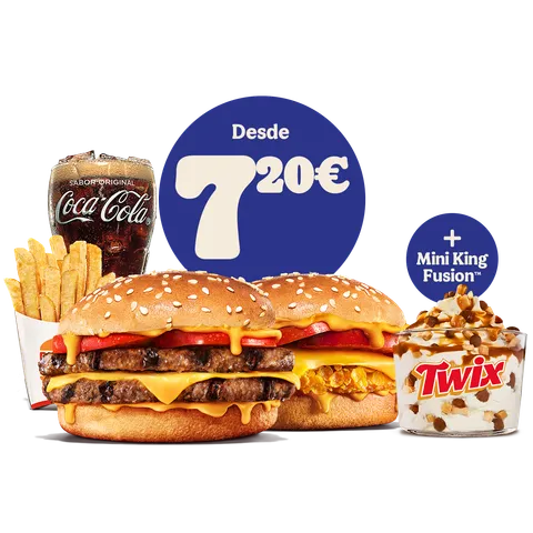 MENÚ CHEDDAR LOVER + MINI KING FUSION™ — Burger King