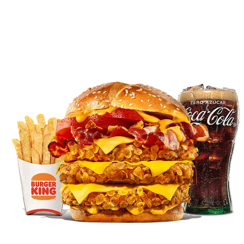 MENÚ DUO BACON CHEDDAR TRIPLE POLLO — Burger King