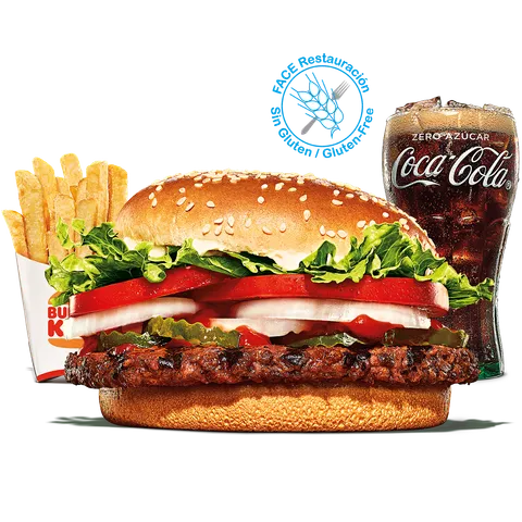 MENÚ WHOPPER® SIN GLUTEN GRANDE — Burger King