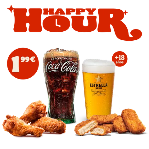 PACK HAPPY HOUR: ELIGE TU COMPLEMENTO Y BEBIDA — Burger King