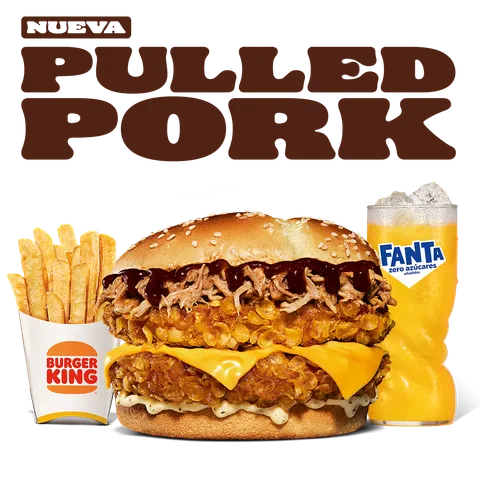 MENÚ PULLED PORK DOBLE POLLO — Burger King