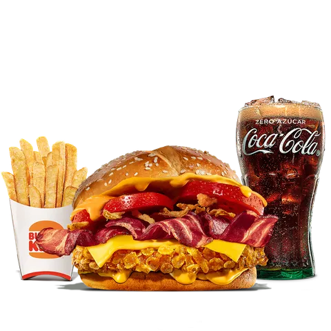 MENÚ DUO BACON CHEDDAR POLLO — Burger King