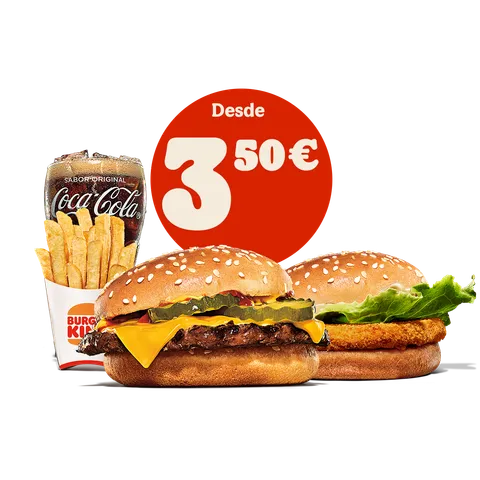 MENÚ CHEESEBURGER O CHICKEN BURGER — Burger King