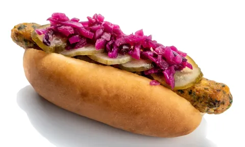Hot Dog vegetariano con guarnición — Restaurante IKEA
