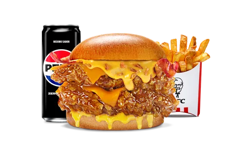 Menú La Burger Glaseada Doble — KFC