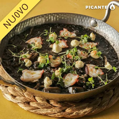 Risotto nero di calamaro con pulpo — La Mafia se sienta a la mesa