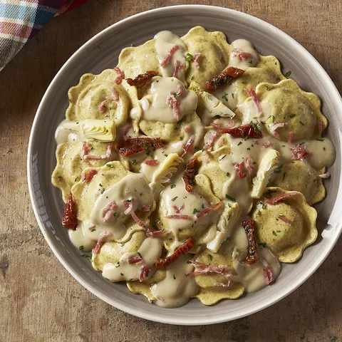 Margherite ai carciofi e prosciutto — Muerde la Pasta