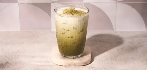 Matcha iced latte — Pans & Company