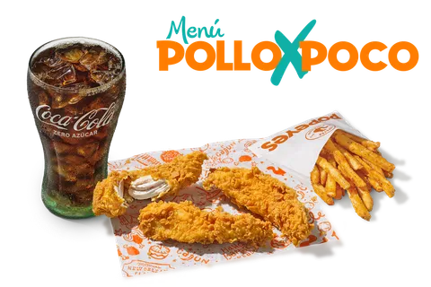 Menú PolloXPoco 3 Tiras — Popeyes