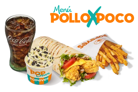 Menú PolloXPoco The Classic Wrap + Mini Pop Cream — Popeyes