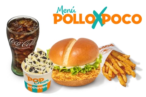 Menú PolloXPoco Chicken Classic + Mini Pop Cream — Popeyes