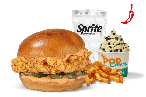 Menú Completo The Chicken Sandwich Spicy — Popeyes