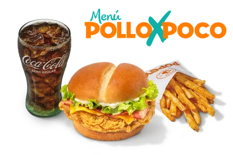 Menú PolloXPoco The Bacon Cheeseburger — Popeyes