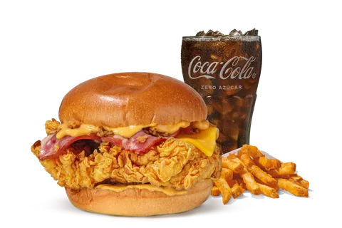 Menú Cheesy Chicken Sandwich — Popeyes