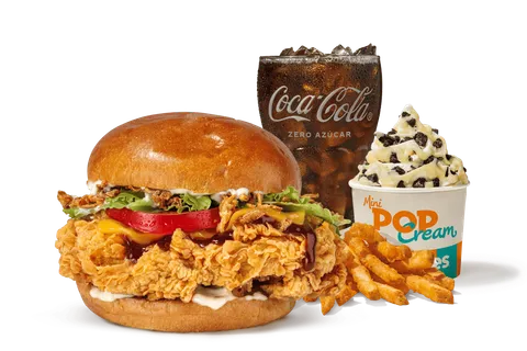 Menú Completo Louisiana Chicken Sandwich — Popeyes