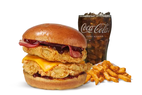 Menú BBQ Chicken Sandwich Doble — Popeyes