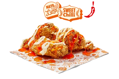 3 Alitas con salsa Mayo Lima & Sweet Chilli — Popeyes