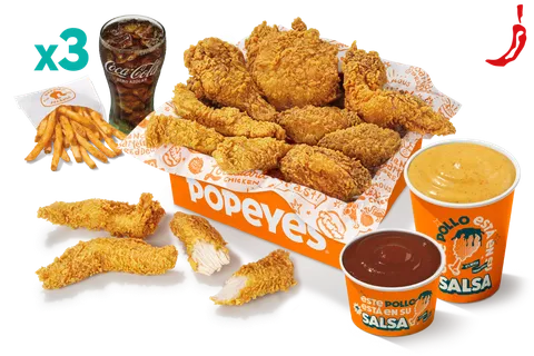 Menú Box Dippers Pa Tres — Popeyes