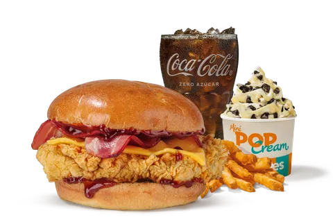 Menú Completo BBQ Chicken Sandwich — Popeyes