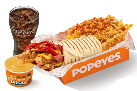 Chicken Cheesy Combo Wrap — Popeyes