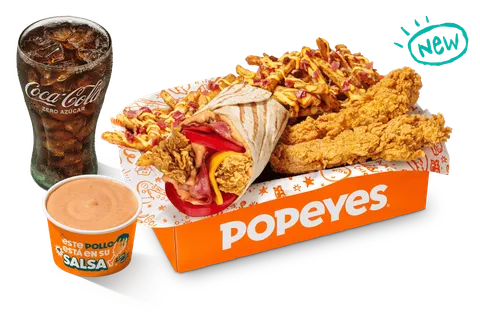 Creamy Chicken Combo Wrap — Popeyes