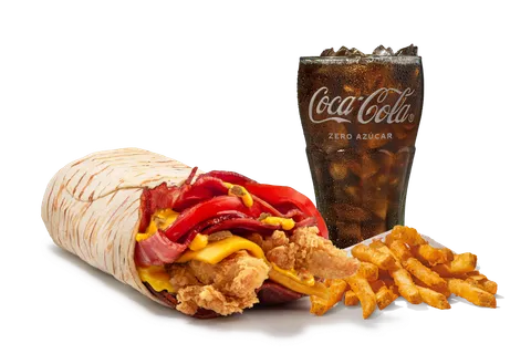Menú Chicken Cheesy Wrap — Popeyes
