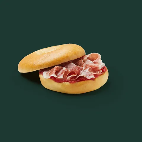 Bagel de cereales con jamón ibérico y tomate — Starbucks