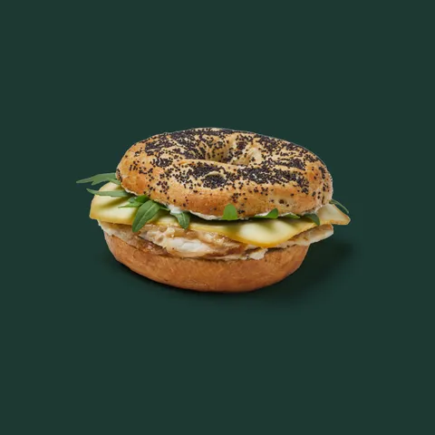 Bagel de semillas de porchetta y queso ahumado — Starbucks